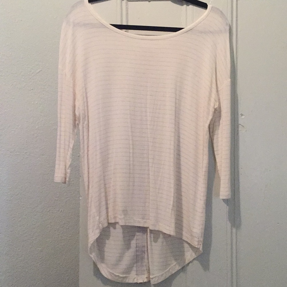 CHARMING CHARLIE White Stripped Shirt